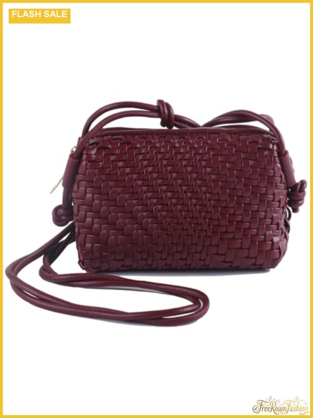 Woven Crossbody Bag Vegan Leather Handwoven Small Handbag Handmade Shoulderbag